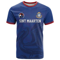 Custom Sint Maarten Football Blue Version T Shirt Go Champion