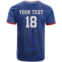 Custom Sint Maarten Football Blue Version T Shirt Go Champion