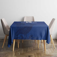 Custom Sint Maarten Football Blue Version Tablecloth Go Champion
