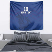 Custom Sint Maarten Football Blue Version Tapestry Go Champion