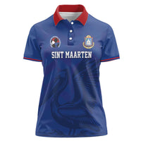 Custom Sint Maarten Football Blue Version Women Polo Shirt Go Champion