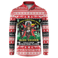 Nakatomi Plaza Christmas Button Sweatshirt Hans Gruber Party 1988 - Wonder Print Shop
