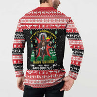 Nakatomi Plaza Christmas Button Sweatshirt Hans Gruber Party 1988 - Wonder Print Shop