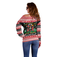 Nakatomi Plaza Christmas Off Shoulder Sweater Hans Gruber Party 1988 - Wonder Print Shop