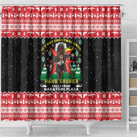 Nakatomi Plaza Christmas Shower Curtain Hans Gruber Party 1988 - Wonder Print Shop