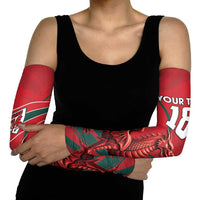 Wales Football Red Dragon Custom Arm Sleeves Welsh National Team Spirit