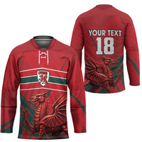 Wales Football Red Dragon Custom Hockey Jersey Welsh National Team Spirit