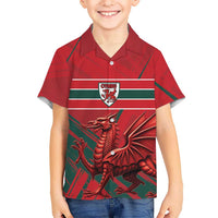 Wales Football Red Dragon Custom Kid Hawaiian Shirt Welsh National Team Spirit