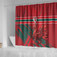 Wales Football Red Dragon Shower Curtain Welsh National Team Spirit