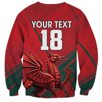 Wales Football Red Dragon Custom Sweatshirt Welsh National Team Spirit
