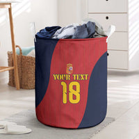 Custom Spain Football Laundry Basket La Roja National Pride