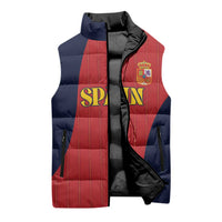 Custom Spain Football Sleeveless Puffer Jacket La Roja National Pride