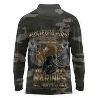 Montford Point Marines 1942-1949 Long Sleeve Polo Shirt The Right to Fight Legacy Tribute