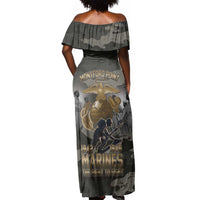 Montford Point Marines 1942-1949 Off Shoulder Maxi Dress The Right to Fight Legacy Tribute
