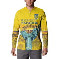 Ukraine Monument Independence Day Button Sweatshirt Glory to Ukraine!