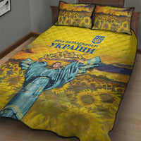 Ukraine Monument Independence Day Quilt Bed Set Glory to Ukraine!