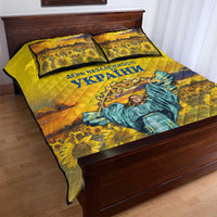 Ukraine Monument Independence Day Quilt Bed Set Glory to Ukraine!