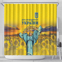 Ukraine Monument Independence Day Shower Curtain Glory to Ukraine!