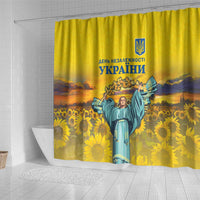 Ukraine Monument Independence Day Shower Curtain Glory to Ukraine!