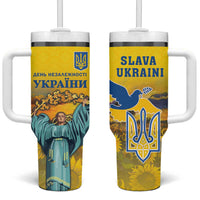 Ukraine Monument Independence Day Tumbler With Handle Glory to Ukraine!