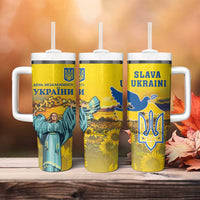 Ukraine Monument Independence Day Tumbler With Handle Glory to Ukraine!