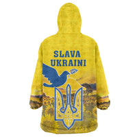 Ukraine Monument Independence Day Wearable Blanket Hoodie Glory to Ukraine!