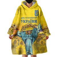 Ukraine Monument Independence Day Wearable Blanket Hoodie Glory to Ukraine!