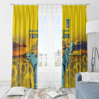 Ukraine Monument Independence Day Window Curtain Glory to Ukraine!