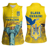 Ukraine Monument Independence Day Women Sleeveless Polo Shirt Glory to Ukraine!