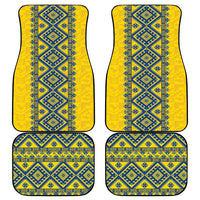 Blue Ukraine Folk Patterns Car Mats Simple Style