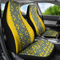 Blue Ukraine Folk Patterns Car Seat Cover Simple Style