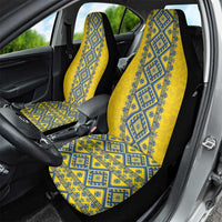 Blue Ukraine Folk Patterns Car Seat Cover Simple Style