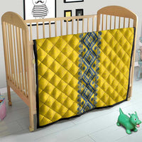 Blue Ukraine Folk Patterns Quilt Simple Style