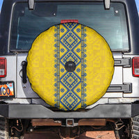 Blue Ukraine Folk Patterns Spare Tire Cover Simple Style