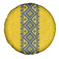 Blue Ukraine Folk Patterns Spare Tire Cover Simple Style
