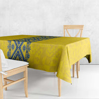 Blue Ukraine Folk Patterns Tablecloth Simple Style