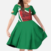 Belarus Independence Day Family Matching Off The Shoulder Long Sleeve Dress and Hawaiian Shirt Brest Fortress And Victory Square