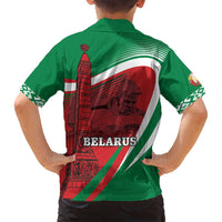 Belarus Independence Day Family Matching Off Shoulder Maxi Dress and Hawaiian Shirt Brest Fortress And Victory Square