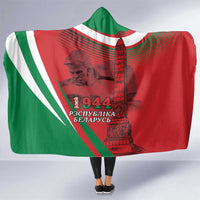 Belarus Independence Day Hooded Blanket Brest Fortress And Victory Square