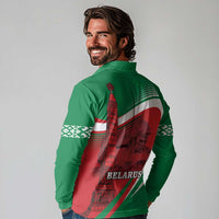 Belarus Independence Day Long Sleeve Polo Shirt Brest Fortress And Victory Square