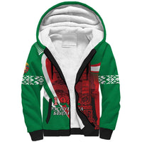Belarus Independence Day Sherpa Hoodie Brest Fortress And Victory Square