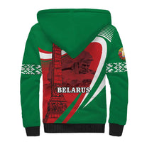 Belarus Independence Day Sherpa Hoodie Brest Fortress And Victory Square