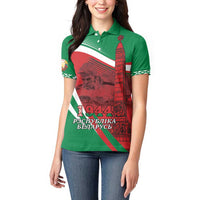 Belarus Independence Day Women Polo Shirt Brest Fortress And Victory Square