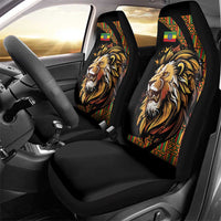 Ethiopia Car Seat Cover Ethiopian Lion Style Pattern - Wonder Print Shop