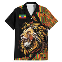 Ethiopia Family Matching Mermaid Dress and Hawaiian Shirt Ethiopian Lion Style Pattern - Wonder Print Shop