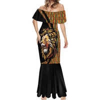 Ethiopia Mermaid Dress Ethiopian Lion Style Pattern - Wonder Print Shop