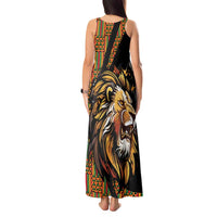 Ethiopia Tank Maxi Dress Ethiopian Lion Style Pattern - Wonder Print Shop