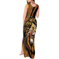 Ethiopia Tank Maxi Dress Ethiopian Lion Style Pattern - Wonder Print Shop
