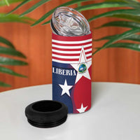 Liberia National Flag Day 4 in 1 Can Cooler Tumbler All Hail Liberia Hail