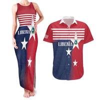 Liberia National Flag Day Couples Matching Tank Maxi Dress and Hawaiian Shirt All Hail Liberia Hail